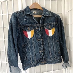 Game day painted denim jacket